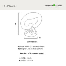 Faux Key 1-1/8" Satin Nickel