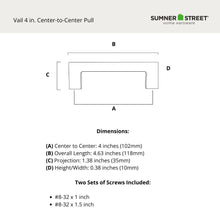 10-Pack Vail 4" Bar Pull
