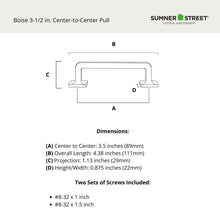 Boise 3-1/2" Pull Satin Copper
