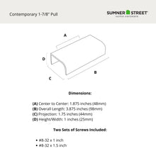 Contemporary Lip Pull 1-7/8"