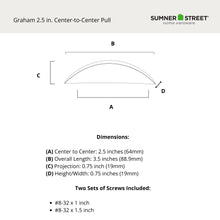 Graham 2-1/2" Arched Pull