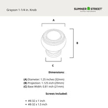 Grayson 1-1/4" Orbit Knob