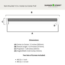 10-Pack Kent Knurled 12" Pull