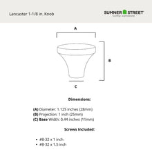 10-Pack Lancaster Round Knob