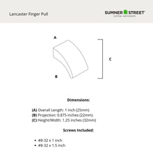 Lancaster 1" Finger Pull