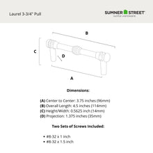 Laurel 96MM Pull Satin Copper