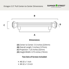 Octagon 3-1/2" Pull