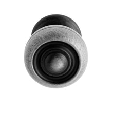 Saturn 1" Round Knob White Pewter and Black