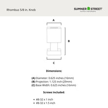 Rhombus 5/8" Knob