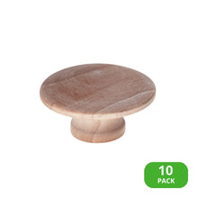 10-Pack Unfinished Birch Wood Knob