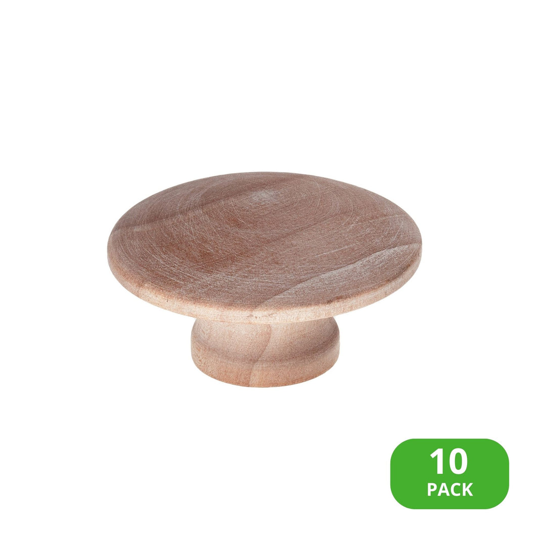 10-Pack Unfinished Birch Wood Knob