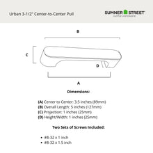 Urban 3-1/2" Bar Pull