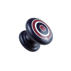 Hand Painted Blue Knob with Red White and Blue Circles
