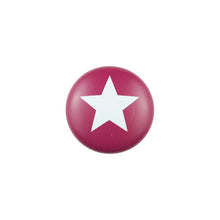 Hand Painted Red Knob with White Star