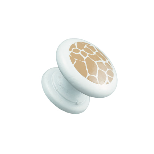 Hand Painted Giraffe Print Knob