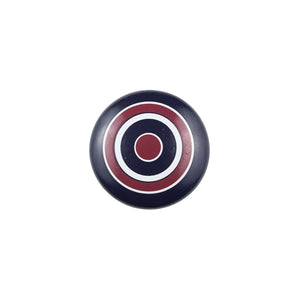 Hand Painted Blue Knob with Red White and Blue Circles